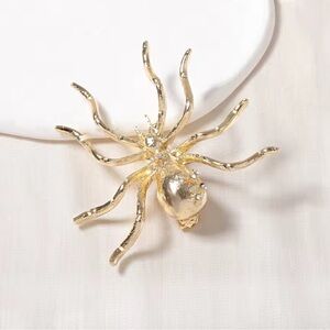 Vintage Gold Spider Brooch